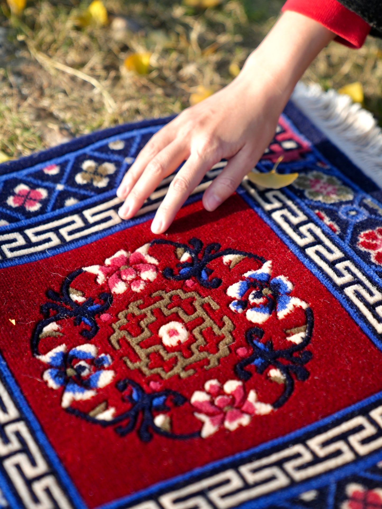 China Red Meditate Rug