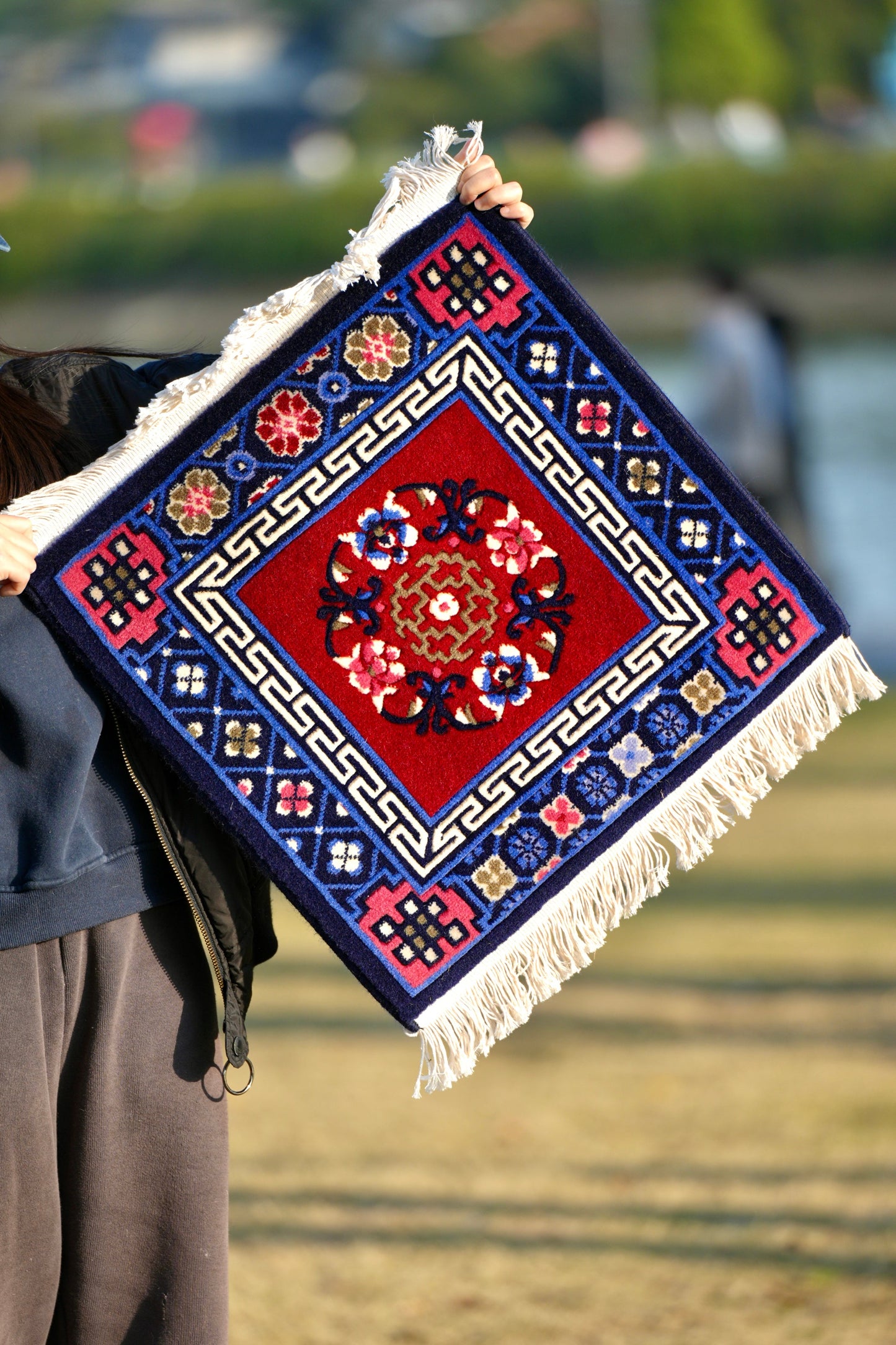 China Red Meditate Rug