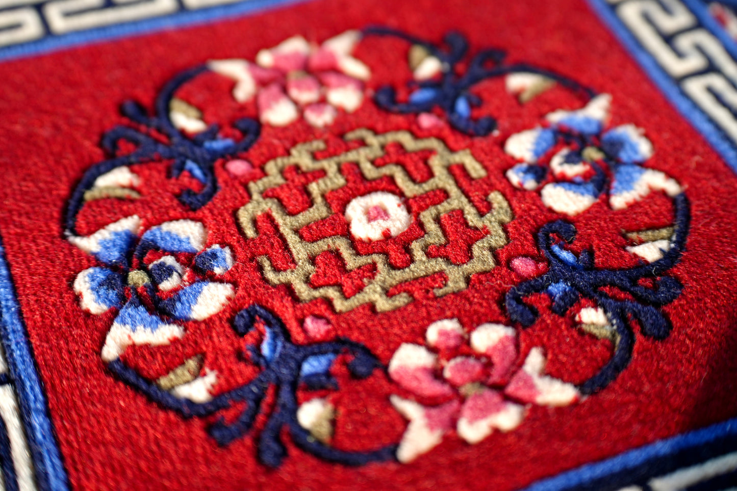 China Red Meditate Rug