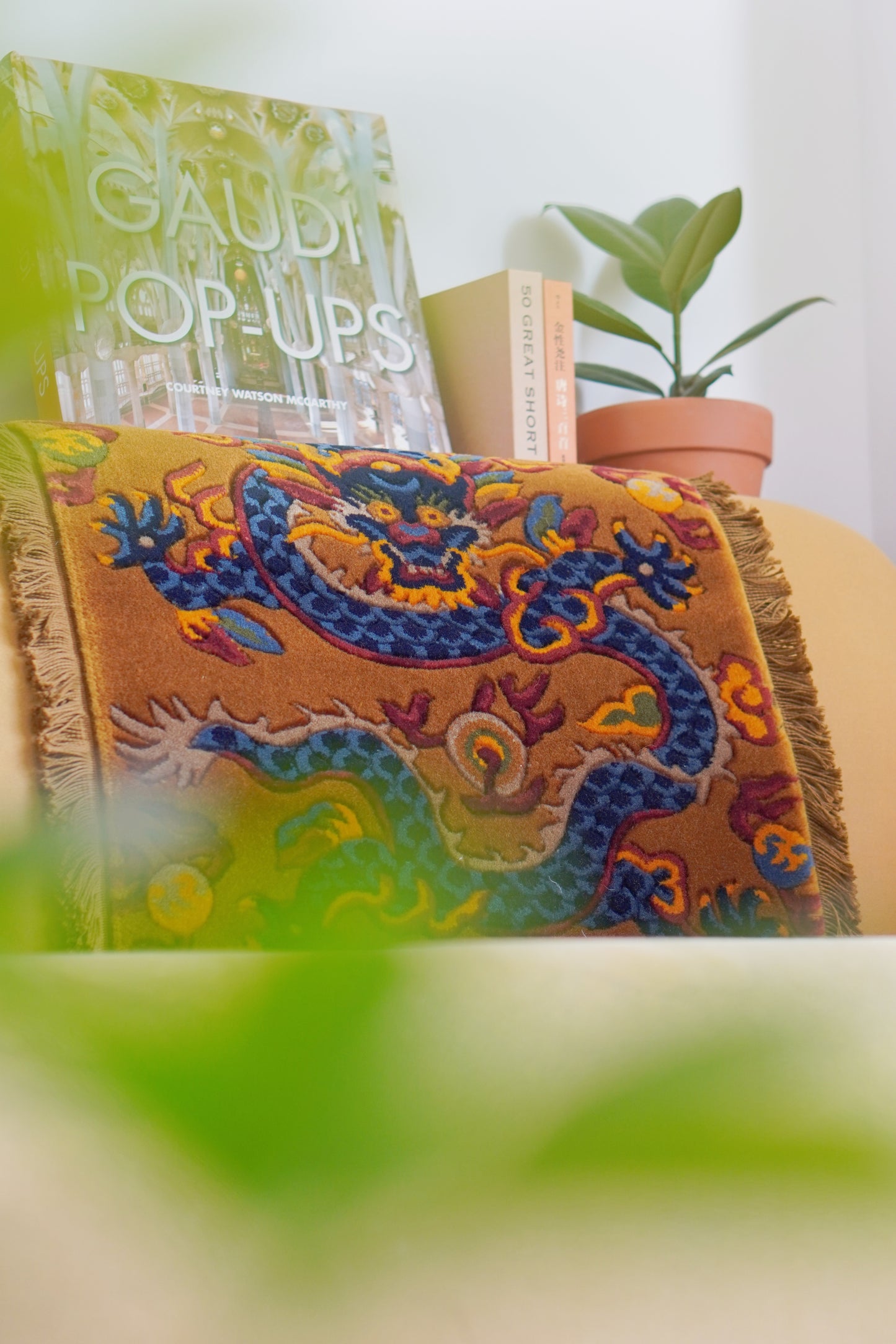 Alfombra de lana cuadrada con diseño de dragón tibetano tradicional de China, tapete de suelo, cojín de asiento, cojín decorativo, manta decorativa