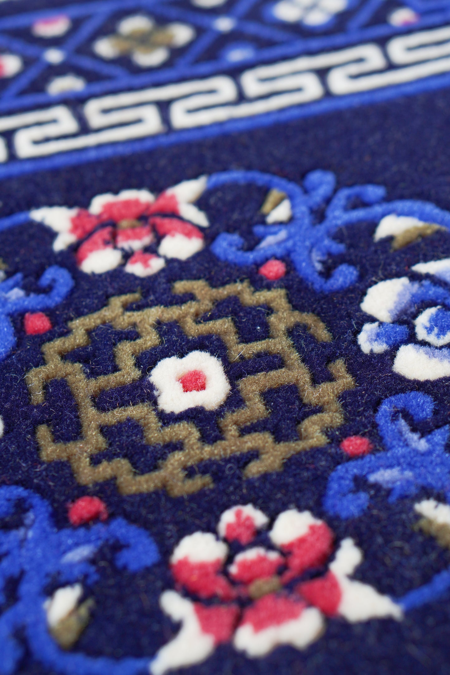 Alfombra/tapete/manta decorativa de lana multifuncional con patrón tradicional chino